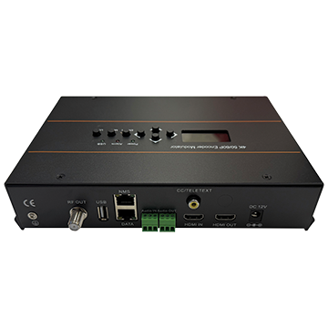 14MM-DTM4K - HDMI® to DVB 4K Modulator H.264/H.265 HEVC with 4K HDMI® Loop Through Back of Product Image