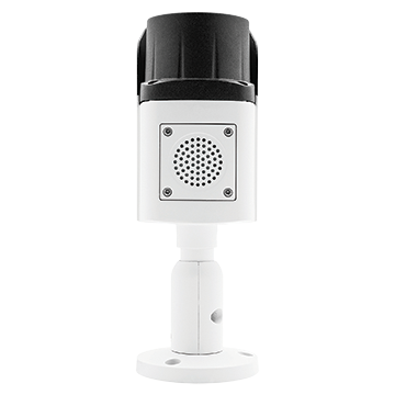 50MM-CB008 - 8MP AI Bullet IP PoE Camera IP67 2.8mm Lens with Dual-Light + Red and Blue Deterrent Lights with Two-Way Audio Back of Product Image