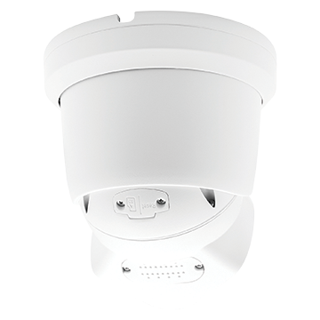 50MM-CD006 - 8MP 180° AI Turret IP PoE Camera IP67 Dual 2.8mm Lens with Dual-Light and Two-Way Audio Back of Product Image