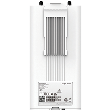 RG-AIRMETRO550G-B - Base Station (Max. 32 PTMP Clients, 5 GHz 867 Mbps) with Dual GbE Ports Back of Product Image