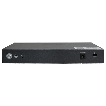 RG-ES209GC-P - 9 Port Gigabit Managed Network Switch (8 Port PoE, 1 Uplink) Back of Product Image