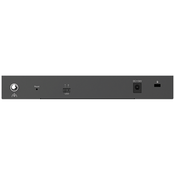 RG-ES210GS-P - 11 Port Gigabit Managed Network Switch (8 PoE+ Ports, 1 RJ45 GbE Port Plus 1 GbE/SFP Combo Port) Back of Product Image