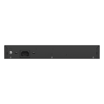 RG-ES220GS-LP - 20 Port Gigabit Managed Network Switch (16 PoE+ Ports, 2 RJ45 GbE Ports plus 2 SFP) 130 W Back of Product Image