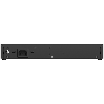 RG-ES220GS-P - 20 Port Gigabit Managed Network Switch (16 PoE+ Ports, 2 RJ45 GbE Ports plus 2 SFP) Back of Product Image