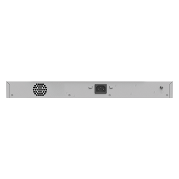 RG-ES228GS-P-V2 - 28 Port Gigabit Layer 2 Smart Cloud-Managed PoE Network Switch (24x PoE+, 2x RJ45 GbE, 2x SFP), 370 W Back of Product Image