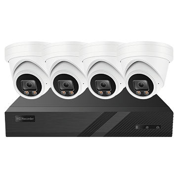 50MM-KD004 - PoE Security Kit with 8CH AI 4K NVR with 2TB HDD, 4 Turret 6MP Cameras