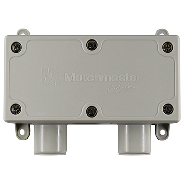 58MM-CB02 - Multiport 6 Way Conduit Junction Box - 2x 25mm Portals with 20mm Reducers and 5 Blanking Plates