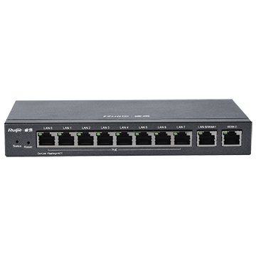 RG-EG210G-P-V3 - 10 Port Managed PoE Router, 8x Gigabit PoE+, Up to 4 WAN Load Balanced, 70W