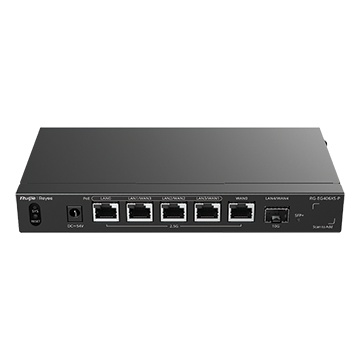 RG-EG406XS-P - 5 Port Multi-Gigabit Cloud Managed Router, 5x 2.5GbE PoE 1x 10G SFP+, Up to 5 WAN Load Balanced - 110 W