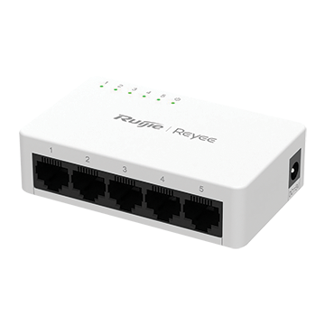 RG-ES05G-L - 5 Port Gigabit Unmanaged Network Switch - Plastic Housing