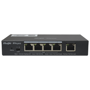 RG-ES205GC-P - 5 Port Gigabit Managed Network Switch (4 Port PoE, 1 Uplink)