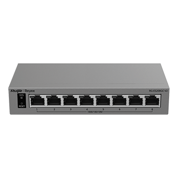 RG-ES208GC-V2 - 8 Port Gigabit Layer 2 Smart Cloud-Managed Non-PoE Network Switch (8x RJ45 GbE)