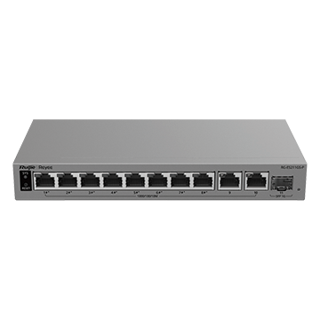 RG-ES211GS-P - 11 Port Gigabit Layer 2 Smart Cloud-Managed PoE Network Switch (8x PoE+, 2x RJ45 GbE, 1x SFP), 120 W