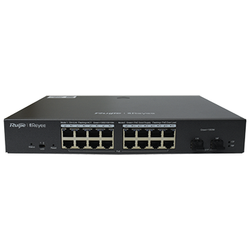 RG-ES218GC-P - 18 Port Gigabit Managed Network Switch (16 Port PoE, 2 SFP)