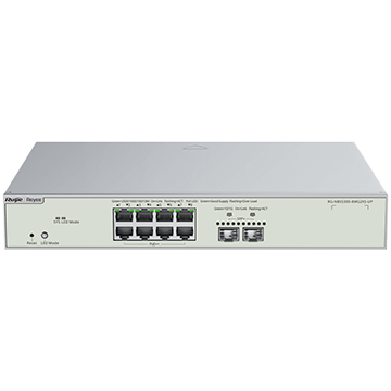 RG-NBS53-8M2XS-UP - 10 Port Multi-Gigabit Layer 3 Managed Network Switch (8 x 2.5Gbps PoE++, 2 x 10Gbps SFP+)