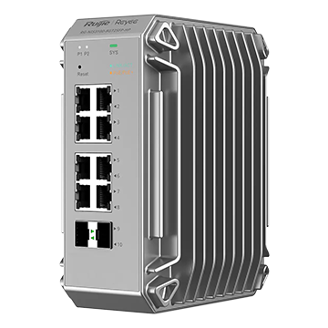 RG-NIS31-8G2S-HP - 10 Port Gigabit Industrial Managed Network Switch (8 PoE+ GbE Ports Plus 2 SFP)