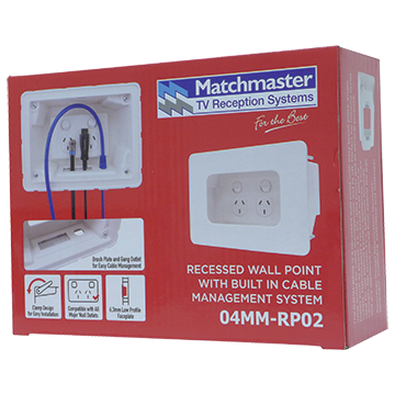 04MM-RP02 - Recessed Wall Point with Built-in Cable Management System Packaging Image