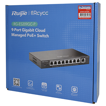 RG-ES209GC-P - 9 Port Gigabit Managed Network Switch (8 Port PoE, 1 Uplink) Packaging Image