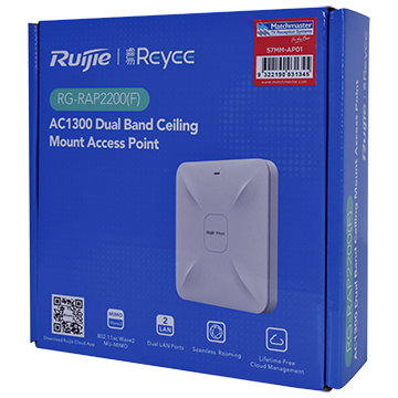 RG-RAP2200(F) - Wi-Fi Access Point AC1300 802.11ac Dual-bands 1.3 Gbps (100Mbps Uplink) Packaging Image
