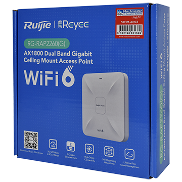 RG-RAP2260(G) - Wi-Fi 6 Access Point AX1800 802.11ax Dual-bands 1.8 Gbps Packaging Image